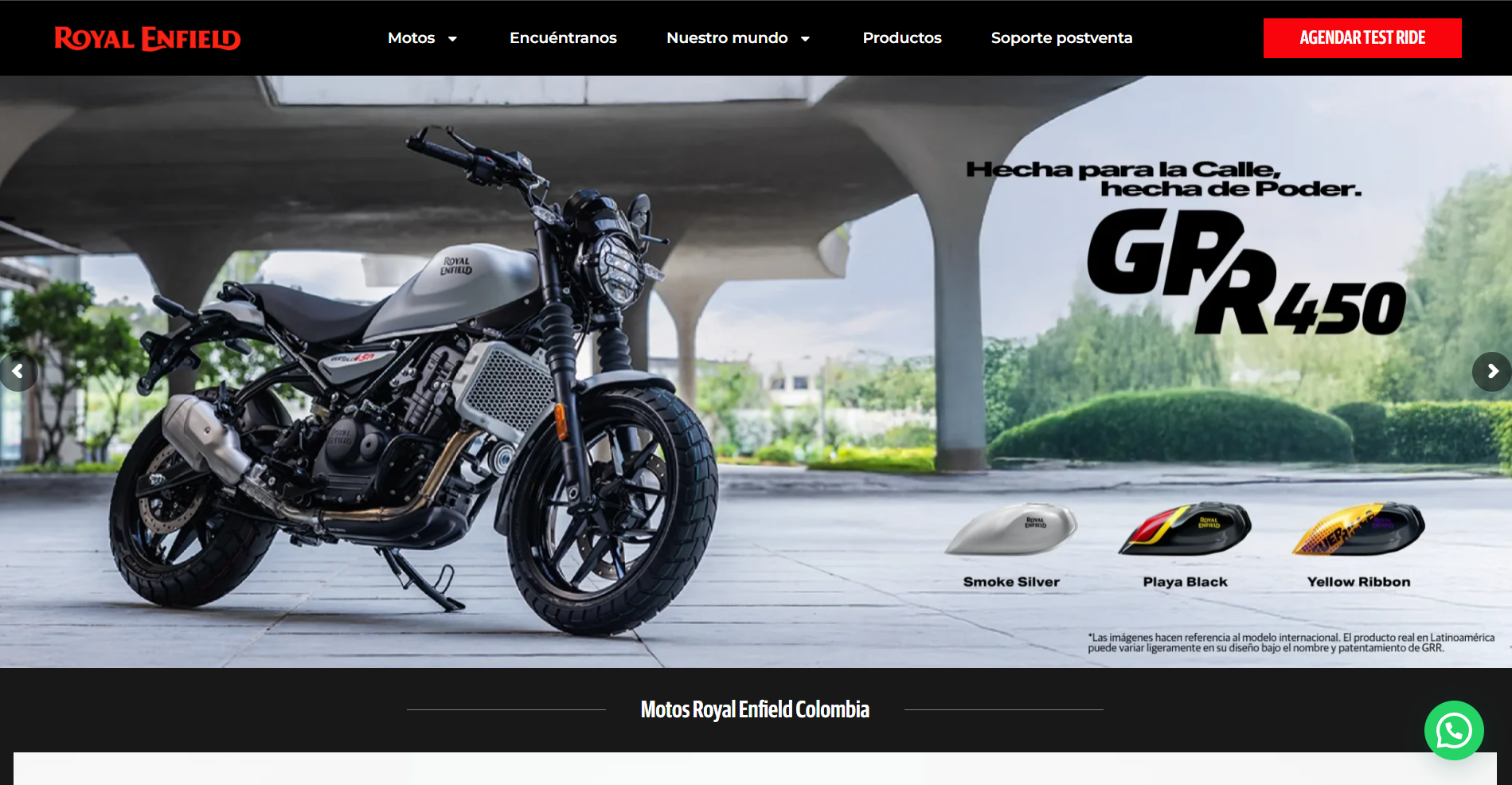 Sitio web de Royal Enfield diseñado por Los De Marketing