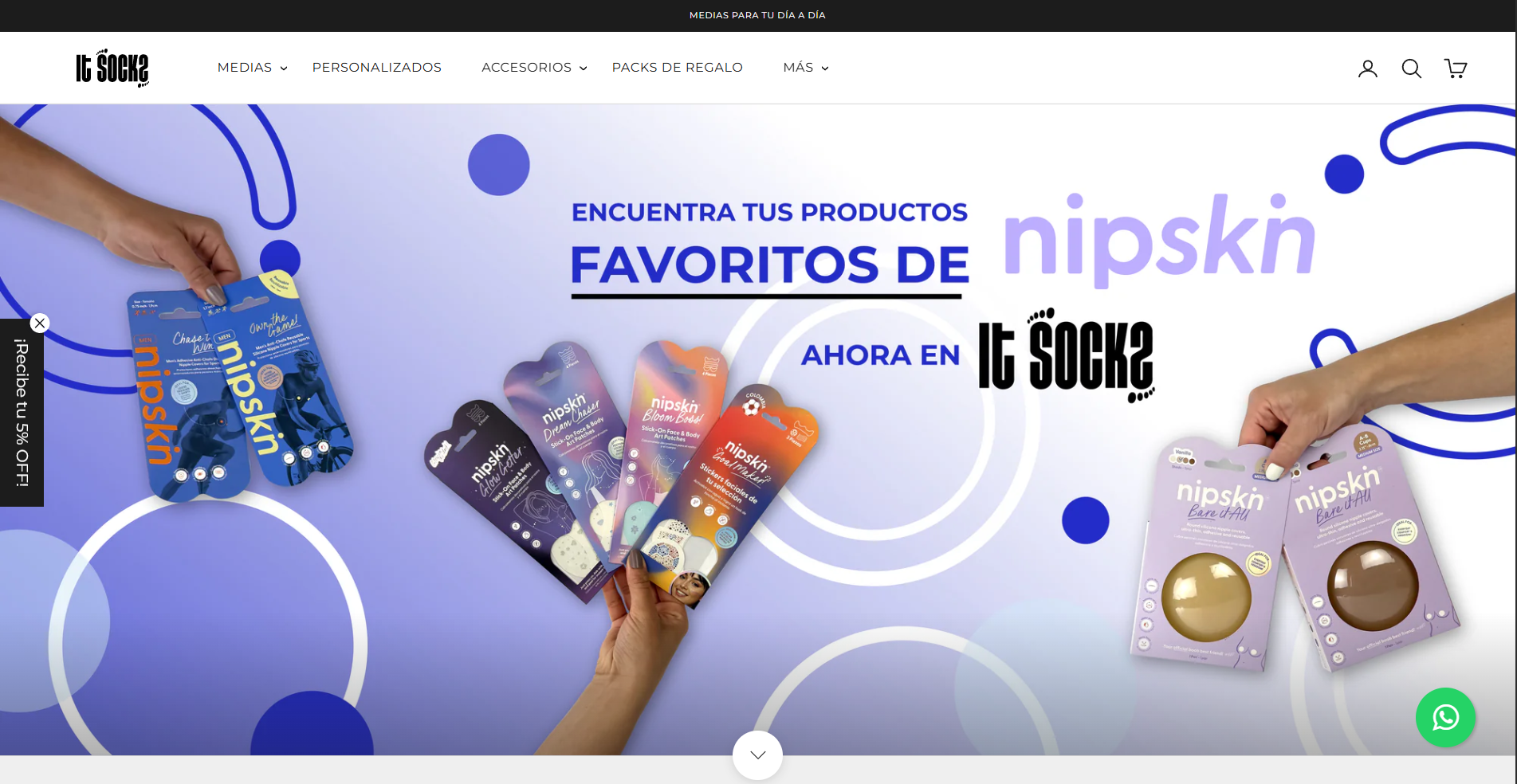 Tienda online It Socks diseñada por Los De Marketing